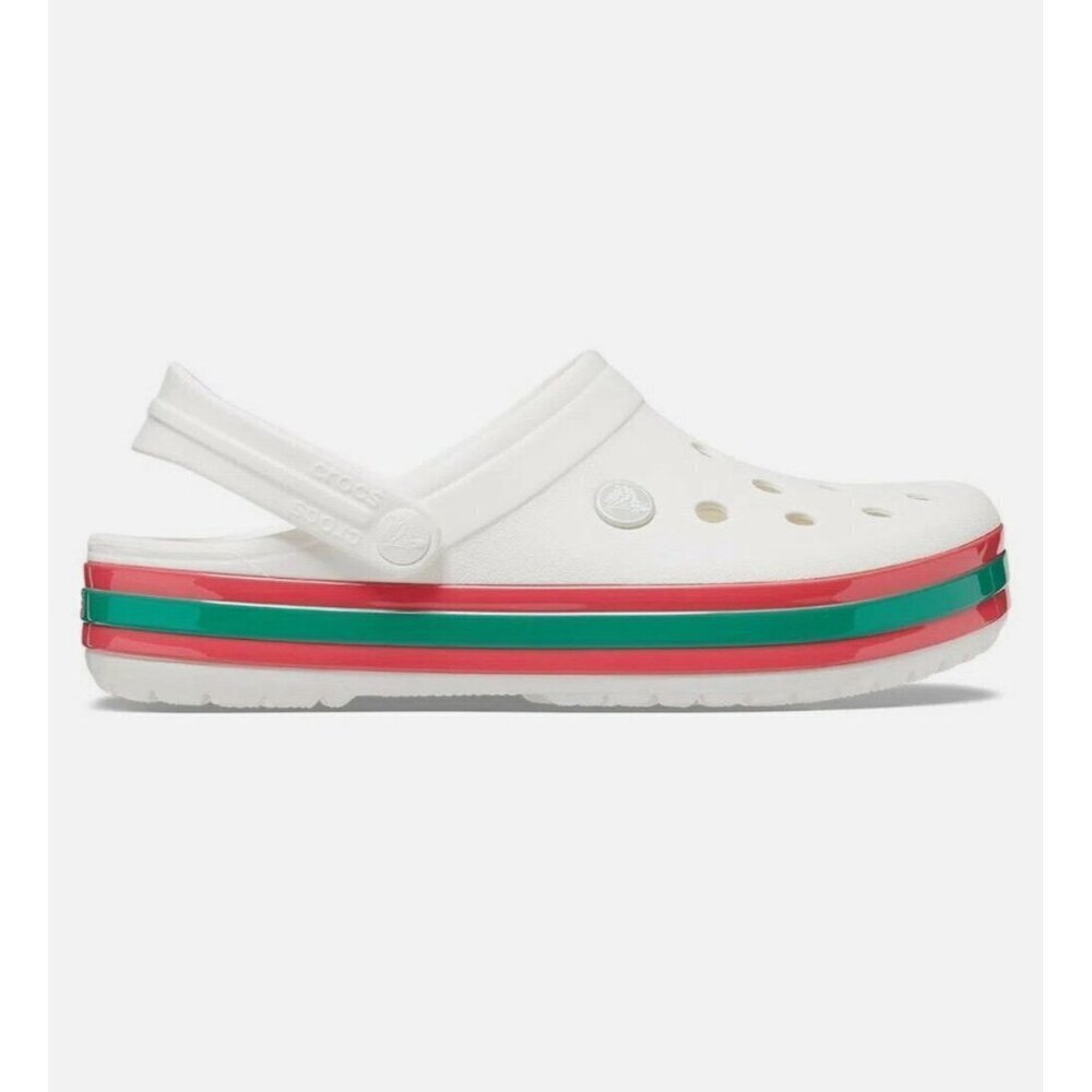 Crocs Crocband Hyper Shine Clog White/Poppy Size 7.0